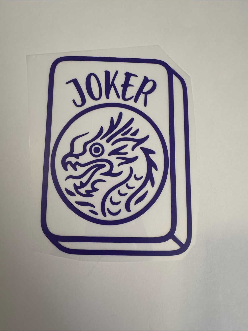 Mahjong Purple Joker Dragon vinyl Decal